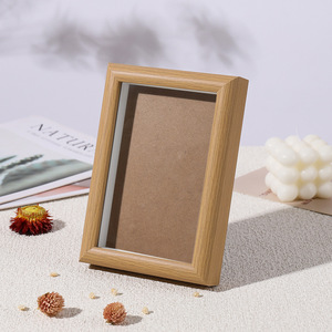 3D Hollow Photo <b>Frame</b> Brown Rectangle 4x6 Modern Handmade DIY Jewelry Accessories Shadow Box Display <b>Frame</b> - Product Image 4