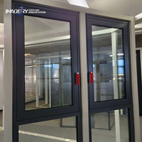 Fenêtre insonorisée inclinable et pivotante en aluminium avec un design moderne