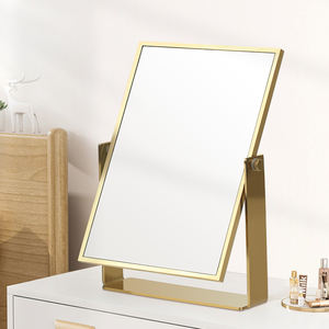 Boucle d'oreille noire d'affichage en métal en cuir de luxe haut de gamme faire miroir de bijoux carré prix compétitif pour les boîtes à bijoux en gros - Product Image 4