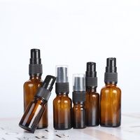 Bouteille vide rechargeable en verre ambré idéal pour lotion crème huile essentielle voyage petit récipient 15ml 20ml 30ml 50ml 100ml