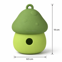 VaryWell Mushroom Dog Gifts Pet Puzzle Toy Dog Treat Dispensing Food Ball for Dog Playing Training Slow Feeder Bowls