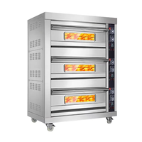 Four professionnel de haute qualité pour la boulangerie, 1, 2, 3 plaques, 6, 9, 12 plateaux, four d'usine, acier inoxydable, four à pain, four à pizza