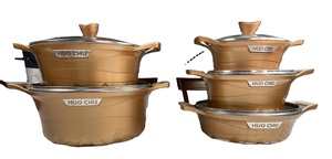 Ensemble de cuisine en pierre de granit antiadhésif moulé sous pression Crown Mold 10 pièces Dessini - Product Image 5