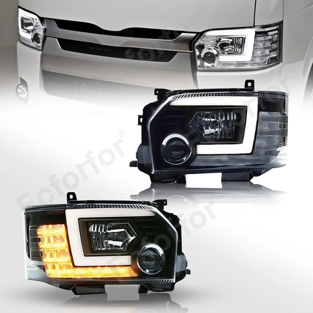 Foforfor Led Car Front Lamp DRL With High Beam Low Beam Head Lamp For TOYOTA HIACE 2005 2006 2007 2008 2009 2010 2018 headlight