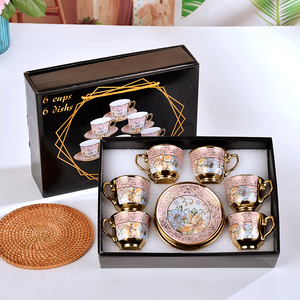 Vente en Gros Nouveauté 2022 Tasses en Céramique Créatives Style Européen, Ensemble Cadeau Promotionnel <span class=keywords><strong>Tasse</strong></span> <span class=keywords><strong>à</strong></span> <span class=keywords><strong>Café</strong></span> <span class=keywords><strong>et</strong></span> Soucoupe - Product Image 5