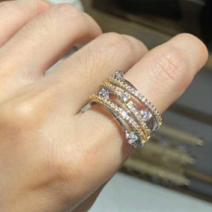 Anello a stella scintillante per donna, elegante gioiello da dito alla moda - Product Image 2