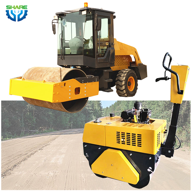 Diesel Engine Remote Control Trench Roller Compactors 1 Ton Small Road Roller Compactor Pakistan