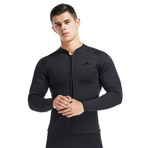 Chaqueta de Neopreno de 2 mm para Hombre, Manga Larga, Cierre de Cremallera en el Pecho, Impermeable, para Todas las Estaciones, Buceo, Surf - Product Image 1