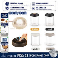 Pot de conservation moderne en verre borosilicate transparent avec couvercle sous vide anti-air pour aliments, céréales et grains de café
