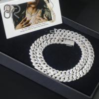 VVS – collier cubain en Moissanite de 6mm 18 pouces, Arc circulaire personnalisé en argent 925, chaîne de rappeur Hip Hop glacée