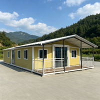 Maison préfabriquée moderne extensible à 2 chambres, conteneur de 20 pieds ou 40 pieds, maison modulaire mobile, villa portable, mini-maison résidentielle