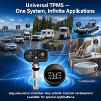 Sistema Universal de Alarma de Presión de Neumáticos TPMS, Sensor Interno de Modo Dual BLE y RF, Condiciones Extremas de Carretera, Venta al Por Mayor de Fábrica