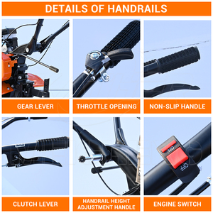 KATHER 7HP 7.5HP Mini motoculteur haute qualité moteur à essence Motoculteur désherbeur entraîné par courroie cultivateur Machine à labourer les terres - Product Image 5