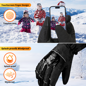 Guantes calefactables eléctricos Invierno al aire libre Guantes de esquí táctiles cálidos para motocicleta Trabajo Caza Senderismo Camping - Product Image 4