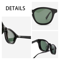 Ventes chaudes, lunettes de vue classiques faites à la main avec monture en acétate, clip magnétique, lunettes de soleil de protection pour l'extérieur, anti-lumière bleue