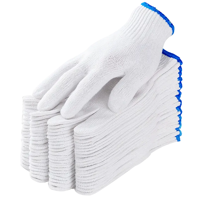 Production en usine, gants en coton tricotés de calibre 7/10, personnalisation du client