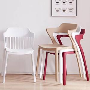 Silla de Comedor con Respaldo de Plástico, Diseño Moderno para Hogar, Oficina, Restaurante, Tamaño Adulto - Product Image 4