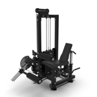 Machine de gymnastique à domicile tout-en-un Construction métallique pour l'exercice des jambes et l'entraînement musculaire Trois-en-un Leg Curl & Leg Extension