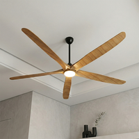 Ventilateur de plafond axial électrique décoratif à faible consommation d'énergie WYDS-A1880M-CR 6FT Abs pour intérieur avec lumière LED et télécommande