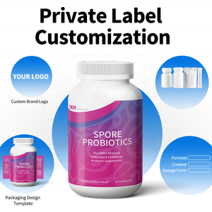 Cápsulas de extractos probióticos al por mayor, suplemento probiótico a base de esporas, MOQ bajo, pedido flexible, prueba COA para vendedores de Amazon - Product Image 2