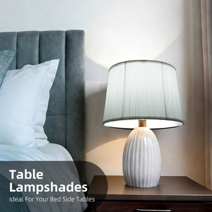 Paralume <span class=keywords><strong>in</strong></span> <span class=keywords><strong>Tessuto</strong></span> di Lino Fatto a Mano a Forma di Fungo Plissettato <span class=keywords><strong>Bianco</strong></span> per Soggiorno Vendita Calda - Product Image 6