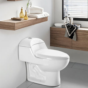 โถสุขภัณฑ์แบบกดสองปุ่ม รุ่นโมเดิร์น แบบ S-Trap ขนาด 300 มม. เซรามิกสีขาว สำหรับห้องน้ำ - Product Image 1