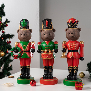 Figurine décorative de Noël personnalisée, ours batteur de tambour, royaume, figurine en résine, soldat, <span class=keywords><strong>casse</strong></span>-<span class=keywords><strong>noisette</strong></span> - Product Image 1