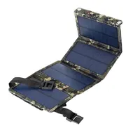 مصنع مخصص في الهواء الطلق رخيصة حقيبة حمل 20W التمويه ألواح الطاقة الشمسية المحمولة شاحن شمسي قابل للطي