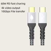 Cable USB 3.1 Tipo C a C DFX de Nailon Trenzado de 1M 10Gbps con Carcasa de Aluminio Chapada en Oro, Disponible
