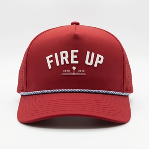 Casquette de <span class=keywords><strong>golf</strong></span> BSCI personnalisée perforée au laser, 5 panneaux, imperméable, avec cordon, casquette de baseball sportive, casquette snapback légère de qualité supérieure - Product Image 2