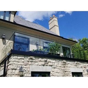 Rampe en verre sans cadre pour escaliers et balcons, <span class=keywords><strong>mini</strong></span> poteau en acier inoxydable, rampe en verre - Product Image 5