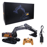 Excavator Radio Kontrol Huina 1592 Skala 1/14 2.4GHz 7.2V/1200mAh untuk Hadiah Anak Laki-laki di Atas 8 Tahun (Dropship)