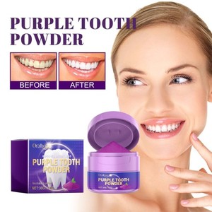Oralhoe Purple Tooth Bad Care Poudre de beauté blanchissante pour les dents propres - Product Image 1