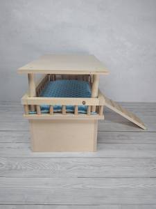 Maison en bois pour hérisson, accessoires pour petits animaux, cochon d'Inde - Product Image 3
