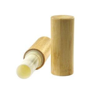 <b>Bamboo</b> Cosmetic Makeup Packaging Custom Lip Balm Empty <b>Containers</b> Lipstick Tube Eco-friendly Luxury 3ml/5ml Custom Logo - Product Image 3