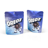 Sac refermable personnalisé anti-enfants pour biscuits, herbes, tabac, sac souple au toucher doux, sac en aluminium Mylar 3,5g