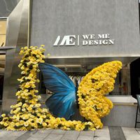 Arche de fleurs géante en forme de papillon, décorations de fleurs et de papillons pour mariage, fête d'anniversaire