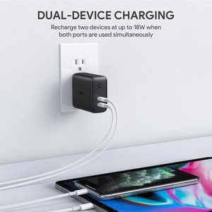 <span class=keywords><strong>Aukey</strong></span> Pa-d2ที่ชาร์จกำแพง36W 2 Type-C เครื่องชาร์จไฟโทรศัพท์สำหรับโทรศัพท์มือถือ - Product Image 3