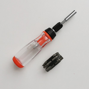 14 In 1 Transparent Ratchet <b>Screwdriver</b> <b>Set</b> With 12 Interchangeable <b>Bits</b> Multipurpose Magnetic Diy Tool <b>Set</b> - Product Image 3