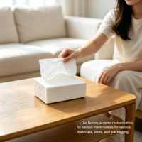 Boîte de mouchoirs jetables personnalisée, écologique, blanche, 3 plis, fabriquée à partir de pâte de bois vierge, marque HENSUN, emballage plastique pour la maison