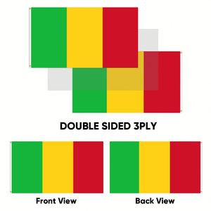 Drapeaux <span class=keywords><strong>du</strong></span> Mali en polyester 68D/100D de 3x5 pieds, personnalisables pour toutes les nations, livraison rapide par un fournisseur fiable - Product Image 5