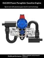 Nouveau moteur à essence DLE200 pour paramoteur, bicylindre, deux temps, refroidissement naturel par air, démarrage électrique, cylindrée 200 cm³