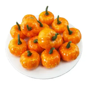 Pafu raccolto caduta festa del ringraziamento accessorio piccolo carino realistico <span class=keywords><strong>zucca</strong></span> 12pcs artificiale mini zucche per la decorazione - Product Image 1