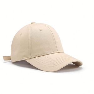 Gorra de Béisbol de Color Sólido, Unisex, 100% Algodón, 6 Paneles, Diseño Satinado, Protección Solar para las Cuatro Estaciones, Estiliza el Rostro - Product Image 5