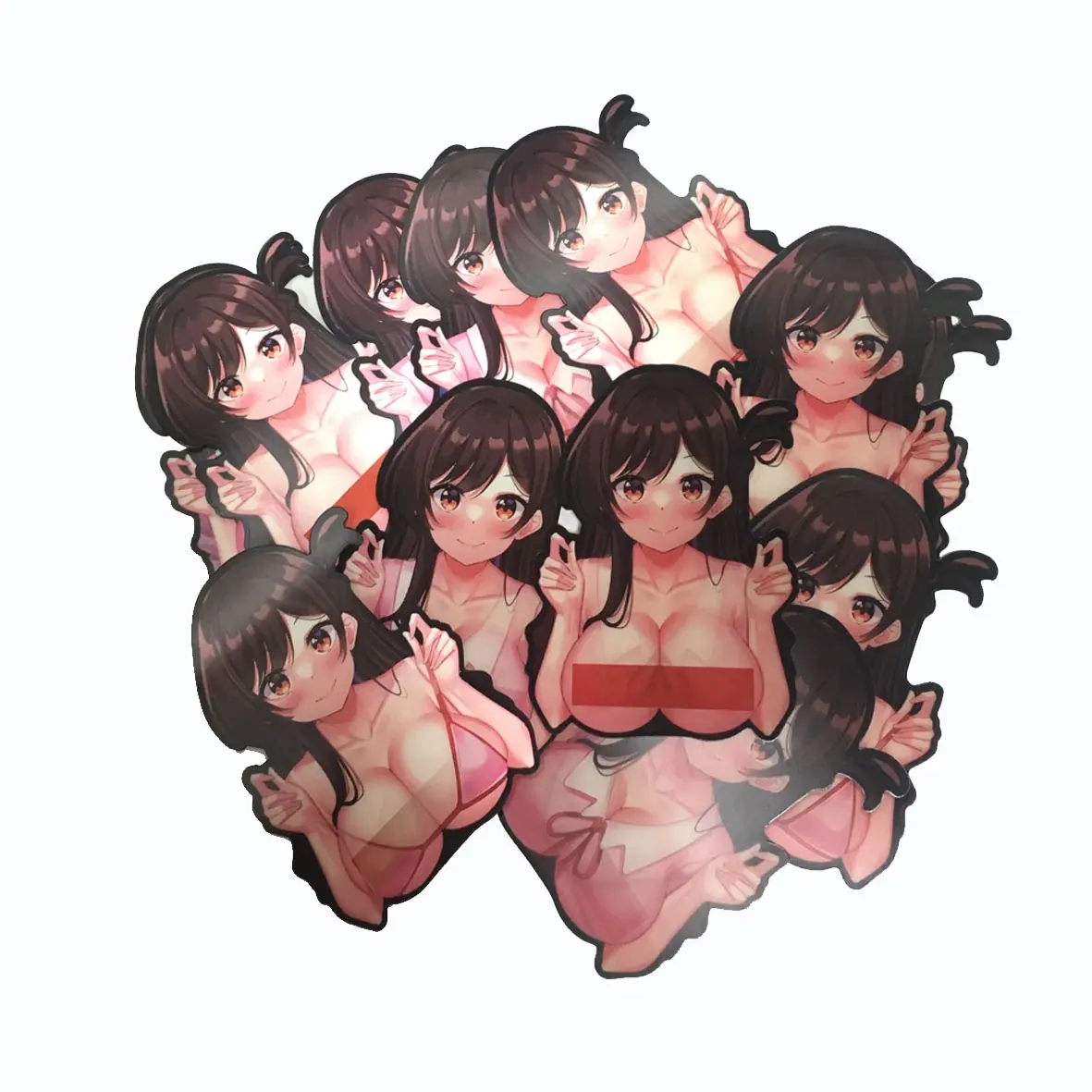2022 <span class=keywords><strong>Voorraad</strong></span> Sexy Lady Girl 3D Anime Motion Sticker Auto Lenticulaire Waterdichte Anime Sticker