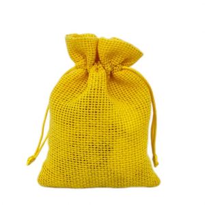 Sac d'emballage textile pour bijoux, bracelet à cordon de serrage, couleur unie, cadeau - Product Image 5