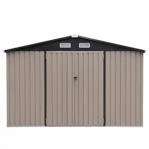 Outdoor Storage Shed Galvanized Steel Garden Utility Tool Shed Metal Outside Storage House