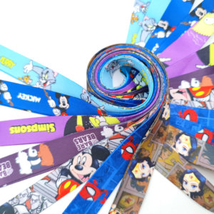 High Quality Custom Round <b>Polyester</b> Neck Strap Dye Sublimation Printing Cute Cartoon Character Anime <b>Lanyard</b> with Metal Clip - Product Image 2