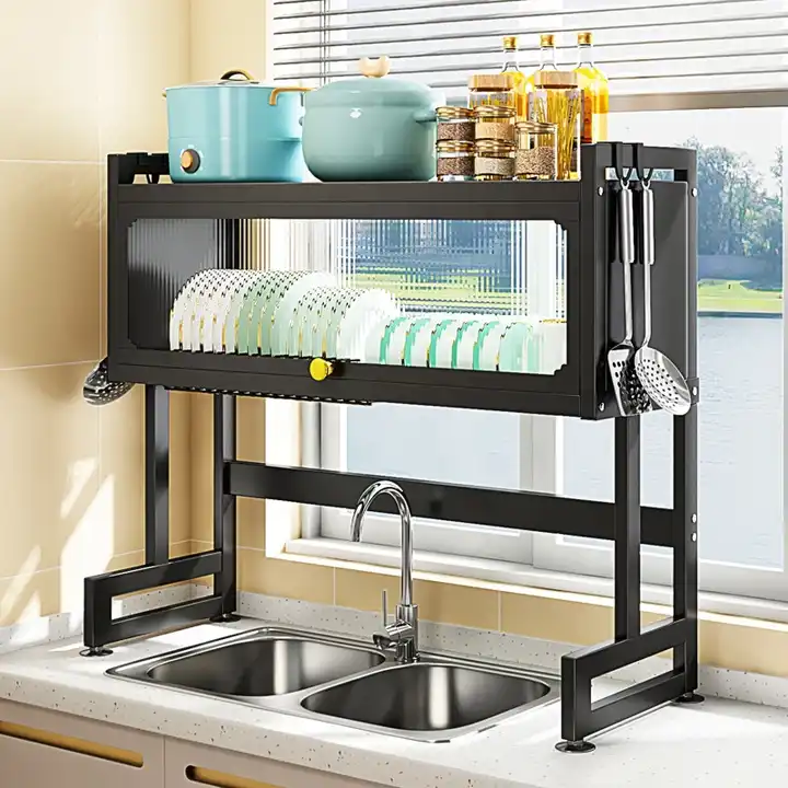 Dropship Dish Drying Rack 2 Tier Metal Kitchen Dish Rack With