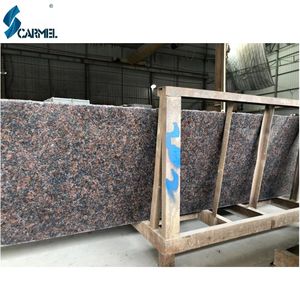 Surface flammée de pavage <span class=keywords><strong>extérieur</strong></span> bon marché Dalle de granit naturel poli brun beige Dalles de carrelage mural en pierre - Product Image 1